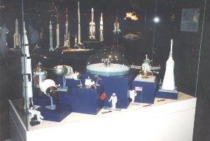 Spacecraft models - part of the 'Creative Space' display