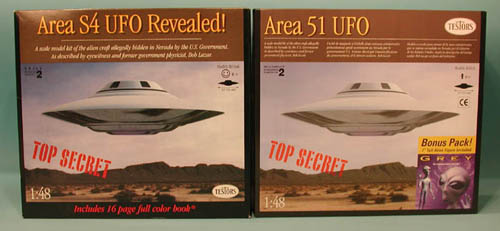 Both Testor boxes for its Area 51 UFO